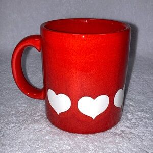 Waechtersbach Red White Heart Coffee Tea Mug Cup 10 oz Vintage W Germany
